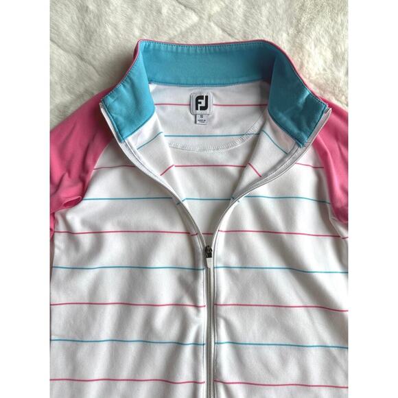 Footjoy Full-Zip Stripe Mid-Layer Junior Girls Size S Golf Activewear EUC - Picture 3 of 7